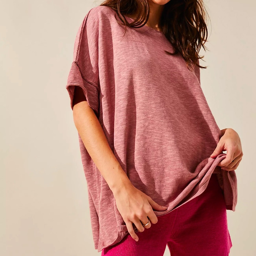 FP Beach Winnie Sweater Tee Free People Boho Bohemian Casual Lounge Vacation